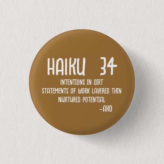 HAIKU 34 RONDE BUTTON 3,2 CM (Voorkant)