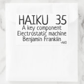 HAIKU 35 RECHTHOEKIGE STICKER (Tas)