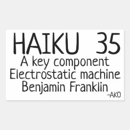 HAIKU 35 RECHTHOEKIGE STICKER