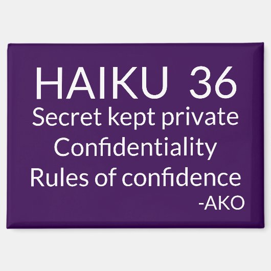 HAIKU 36 MAGNEET (Voorkant)