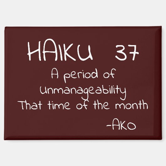 HAIKU 37 MAGNEET (Voorkant)