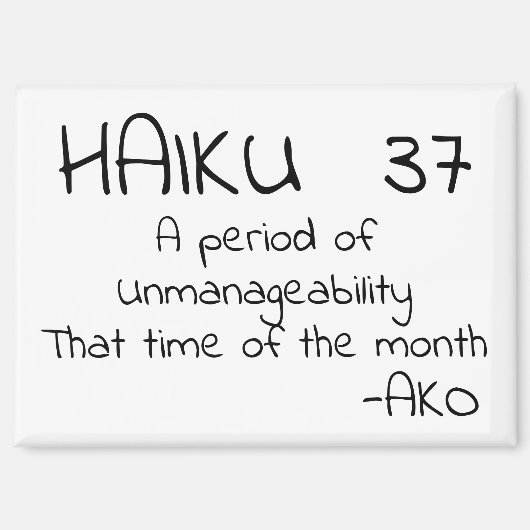 HAIKU 37 MAGNEET (Voorkant)