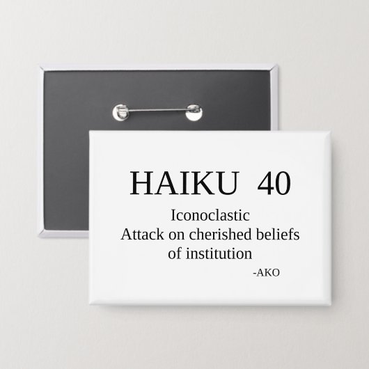 HAIKU 40 BUTTON (Voorkant / Achterkant)