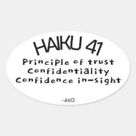 HAIKU 41 OVALE STICKER