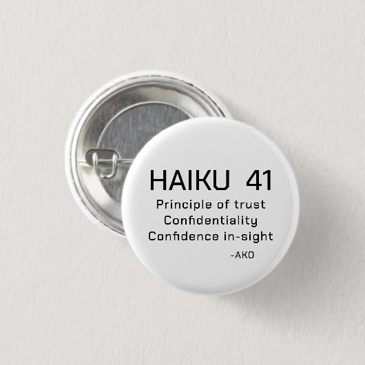 HAIKU 41 RONDE BUTTON 3,2 CM (Voorkant /achterkant)