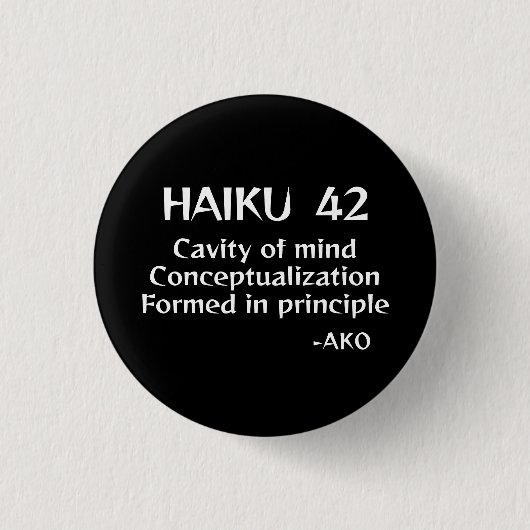 HAIKU 42 RONDE BUTTON 3,2 CM (Voorkant)