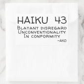 HAIKU 43 RECHTHOEKIGE STICKER (Tas)