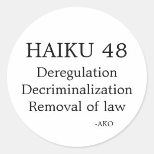HAIKU 48 RONDE STICKER