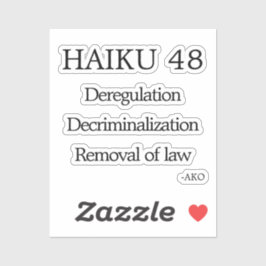 HAIKU 48 STICKER