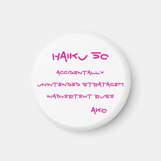 HAIKU 50 MAGNEET (Voorkant)