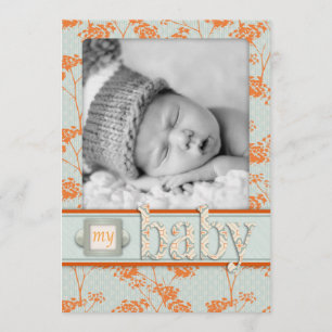 Haiku-Baby-aankondigingskaart Aankondiging