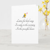 Haiku Bird Songs Kaart (Gele Bloem)