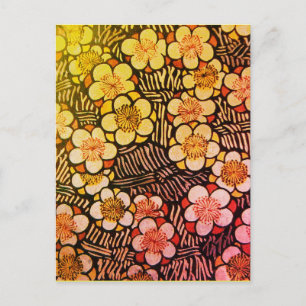HAIKU/BLACK WHITE PINK YELLOW SPRINGSTROMEN BRIEFKAART