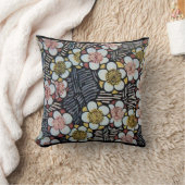 HAIKU/BLACK WHITE PINK YELLOW SPRINGSTROMEN KUSSEN (Deken)