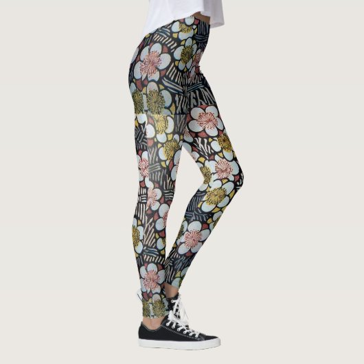 HAIKU/BLACK WHITE PINK YELLOW SPRINGSTROMEN LEGGINGS (Rechts)
