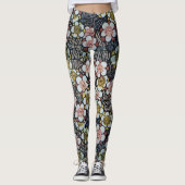 HAIKU/BLACK WHITE PINK YELLOW SPRINGSTROMEN LEGGINGS (Voorkant)