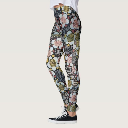 HAIKU/BLACK WHITE PINK YELLOW SPRINGSTROMEN LEGGINGS (Links)