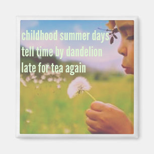 Haiku Fridge Magnet - zomerdagen voor kinderen Magneet