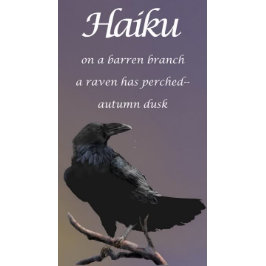 Haiku herfst Dusk Raven Poster