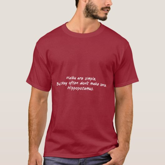 Haiku is eenvoudig t-shirt (Voorkant)
