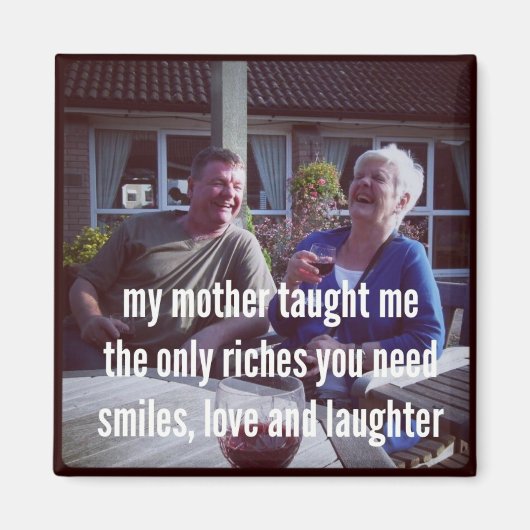 Haiku Koelkast Magneet - Mijn moeder leerde het me (Voorkant)