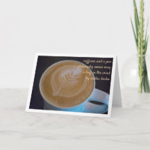Haiku Latte Leaf Coffee Lover Blank