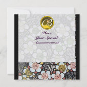 HAIKU/LENTEBLOEMEN GELE TOPAZE INITIALEN KAART (Achterkant)