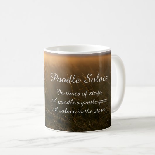 Haiku Poodle Solace Mug (Devant droit)