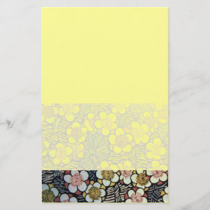HAIKU/ ZWART WIT ROZE GEEL LENTE BLOEMEN BRIEFPAPIER