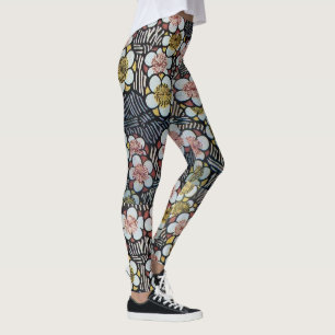 HAIKU/ZWARTE WIT PINK YELLOW SPRINGSTROOM LEGGINGS