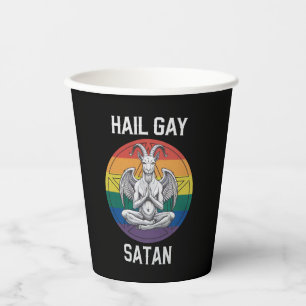 Hail Gay Satan Grappige Goth Gotische Geit LGBTQ Papieren Bekers