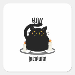 Hail Lucipurr Vierkante Sticker