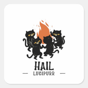 Hail Lucipurr Vierkante Sticker