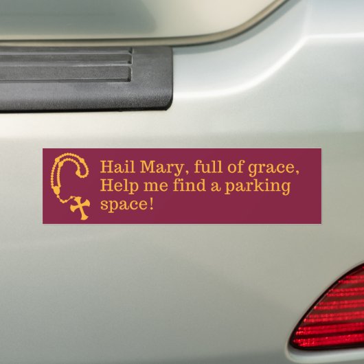 Hail Mary Bumpersticker (Op auto)