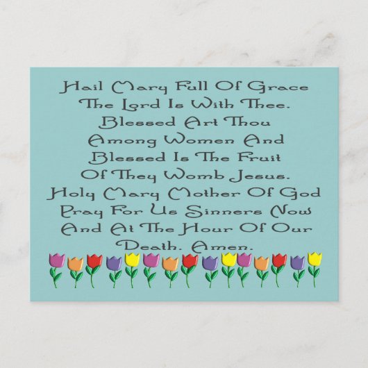 Hail Mary Catholique Prière Cadeaux et Cartes (Devant)