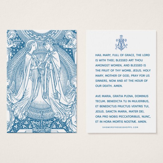 Hail Mary Catholique Prière Latin Anglais Holy Car (Devant & derrière)