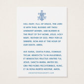 Hail Mary Catholique Prière Latin Anglais Holy Car (Dos)