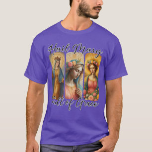 Hail Mary Gebed Vol van Genade Katholieke Rozenkra T-shirt