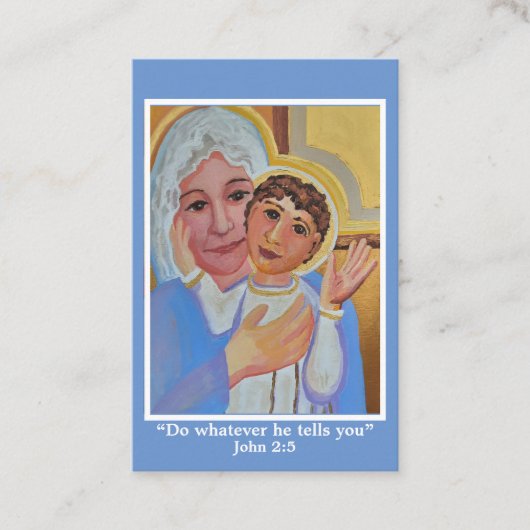 Hail Mary gebedskaart Visitekaartje (Voorkant)