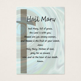 Hail Mary & Nicene Creed Pocket-gebedskaart Visitekaartje