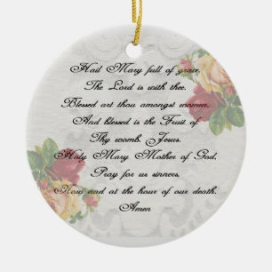 Hail Mary Prayer Keramisch Ornament