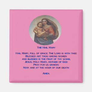 Hail Mary Prayer Magneet