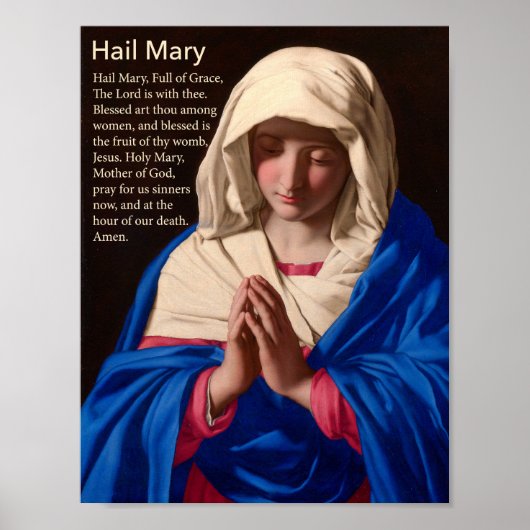 Hail Mary Prayer Poster (Devant)