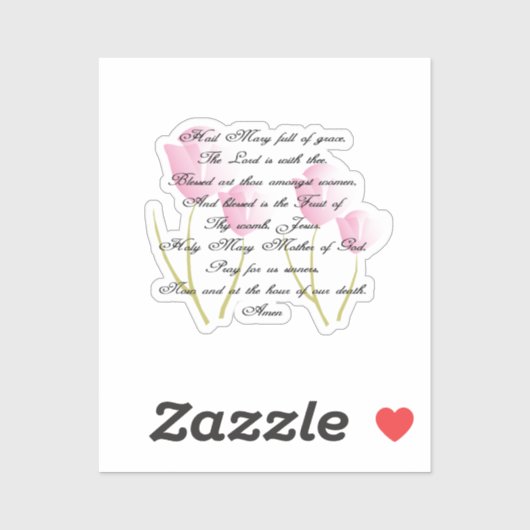 Hail Mary Prayer Sticker (Vel)