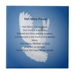 Hail Mary Prayer Tile  Tegeltje
