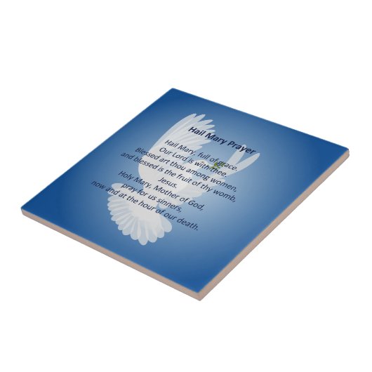 Hail Mary Prayer Tile  Tegeltje (Zijkant)