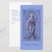 Hail Mary, vol van Grace Prayer Kaart (Voorkant / Achterkant)