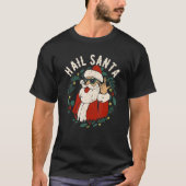 Hail Santa Claus Sleigher Christmas Rock Metal Xma T-shirt (Voorkant)