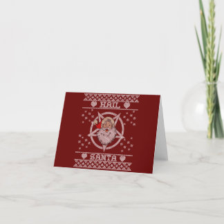 Hail Santa Claus Ugly kerst Bedankkaart