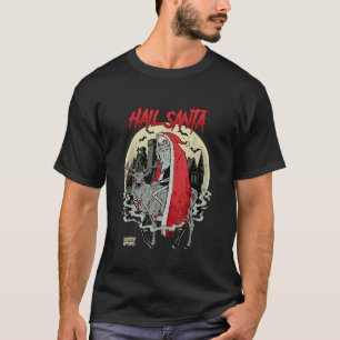 Hail Santa Retro Horror Ugly Kerstmis T-shirt